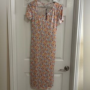 Noisy May Women’s Multicolor Floral Midi Dress Size XS